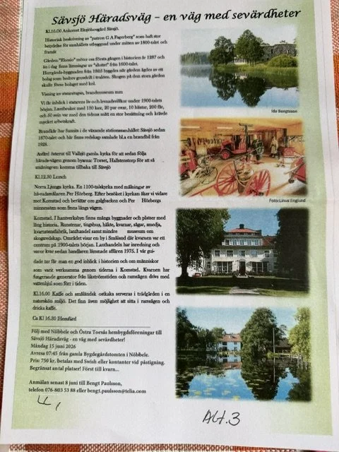 Sävsjö Häradsväg - en väg med sevärdheter