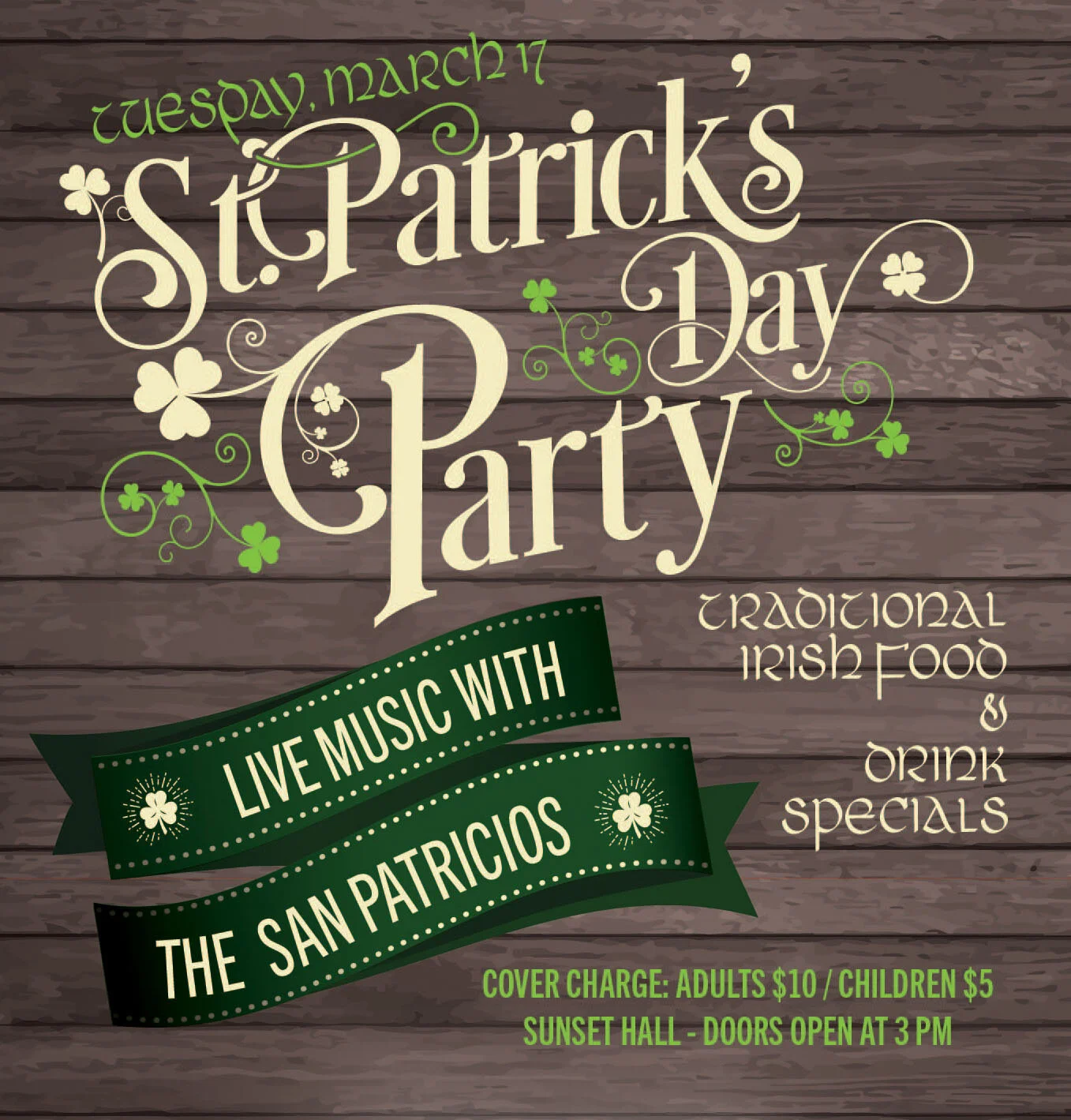 St. Patrick's Day Party - CANCELED