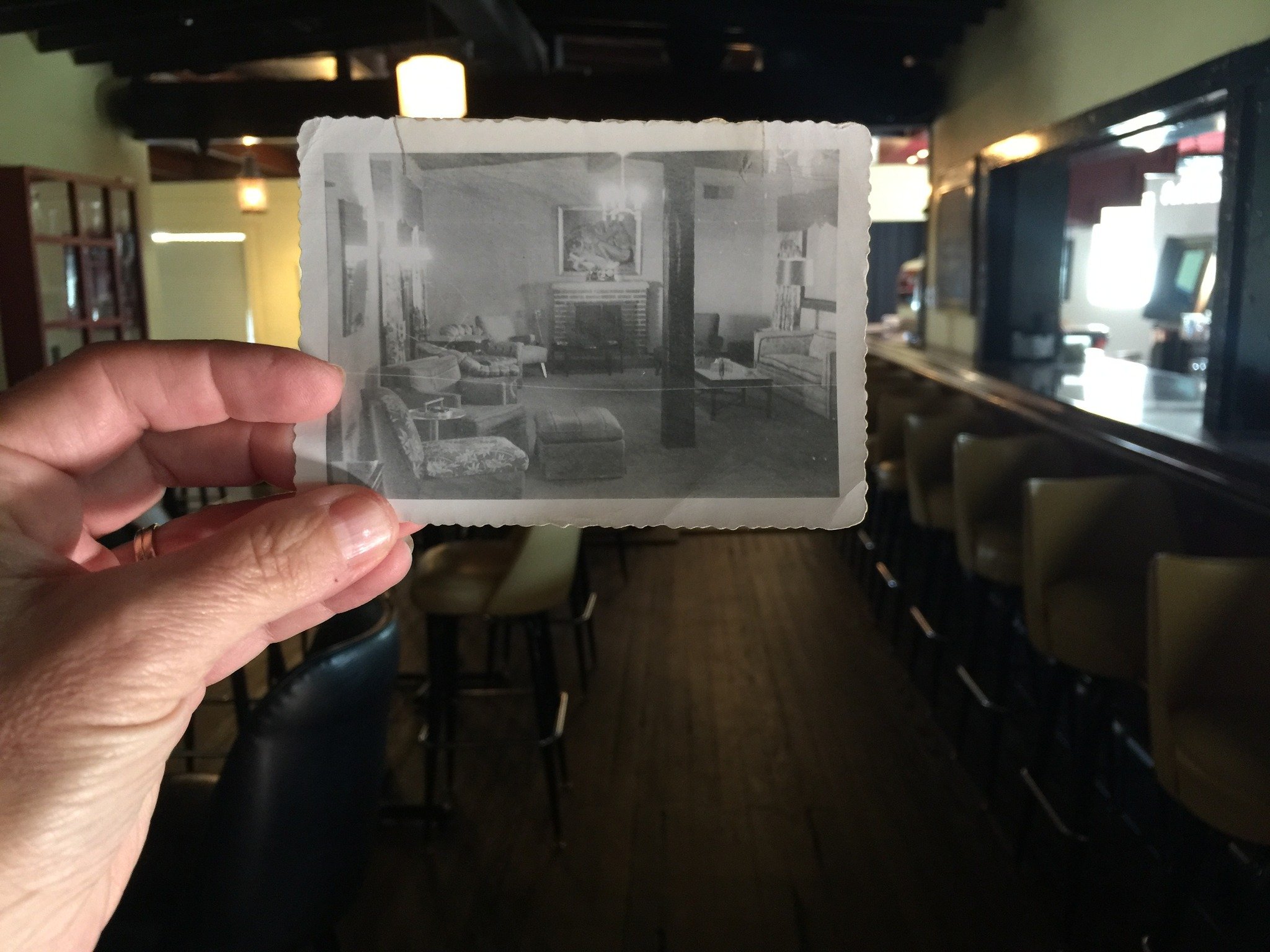 #TBT here is another throwback Thursday pic in pic! I am loving the furnishings of what was the living room of the house which is now our Mecca Lounge. What a transformation from then until now! #ardovinosdc #elpasotx #sunlandparknm #TBT #adcbackinth