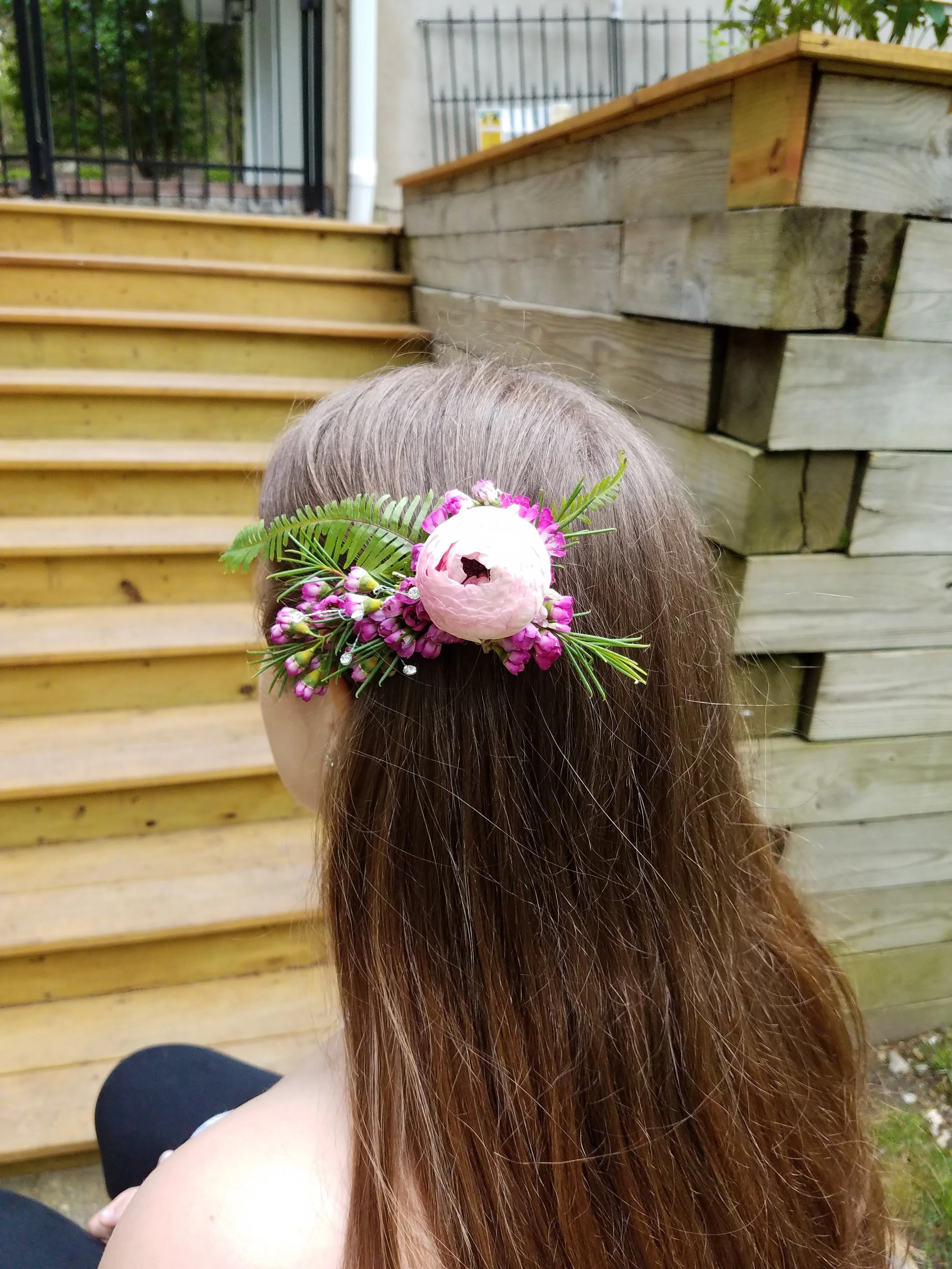 Floral Hair Clip - Rose