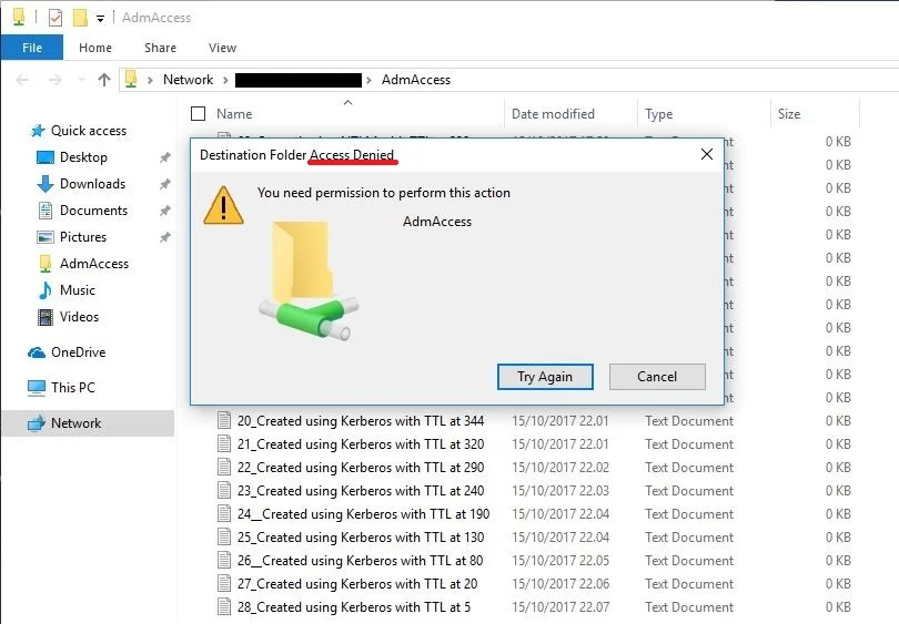 At the exact time of the TTL expiry, access to the share is revoked.