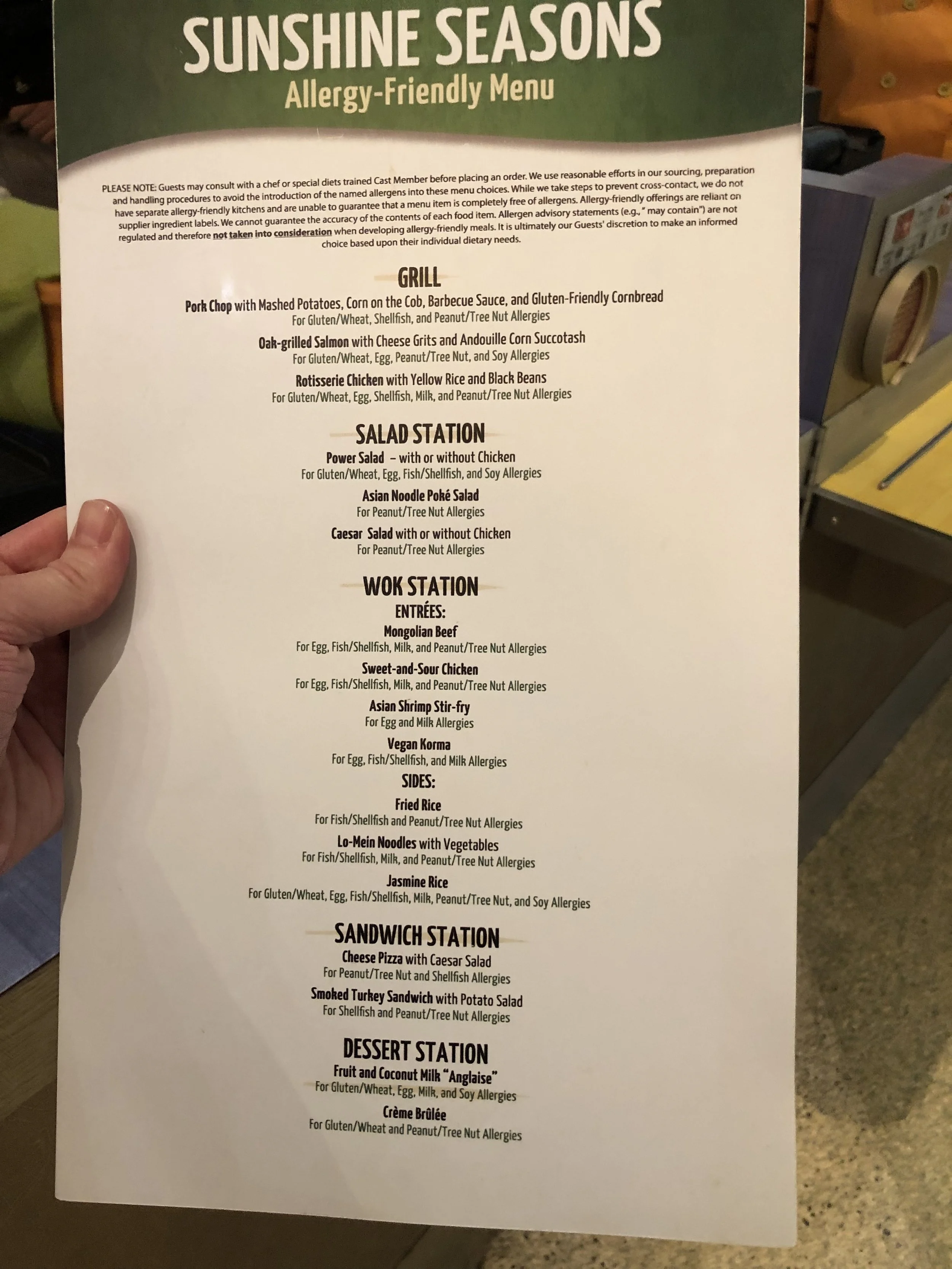 Disney World Allergy Menus — Friendly Pantry Food Allergy Consulting Inc.