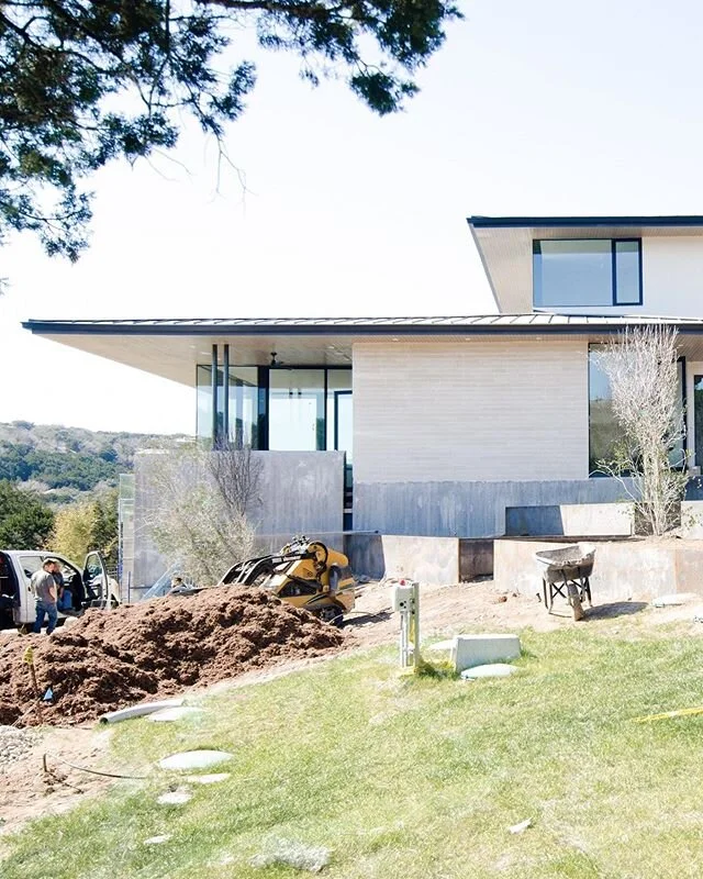 ⁠Our #cedaroakresidence is nearing completion and we&rsquo;re excited to see the terraced landscaping coming in! Landscape design from @studiobalcones⁠⠀
.⠀
#austinarchitecture #austinarchitects #austinhomes #austinliving #atxarchitecture #austinhomed