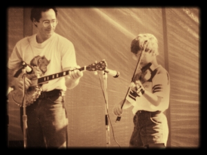 Jason &amp; Bruce, Burnsville, NC 1987. Photo: Marilyn Cade