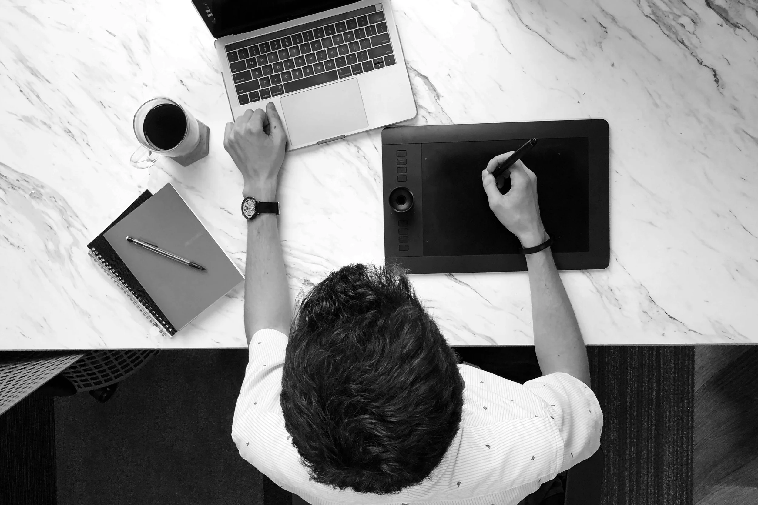 Daily desk scenes at Nimble. HQ