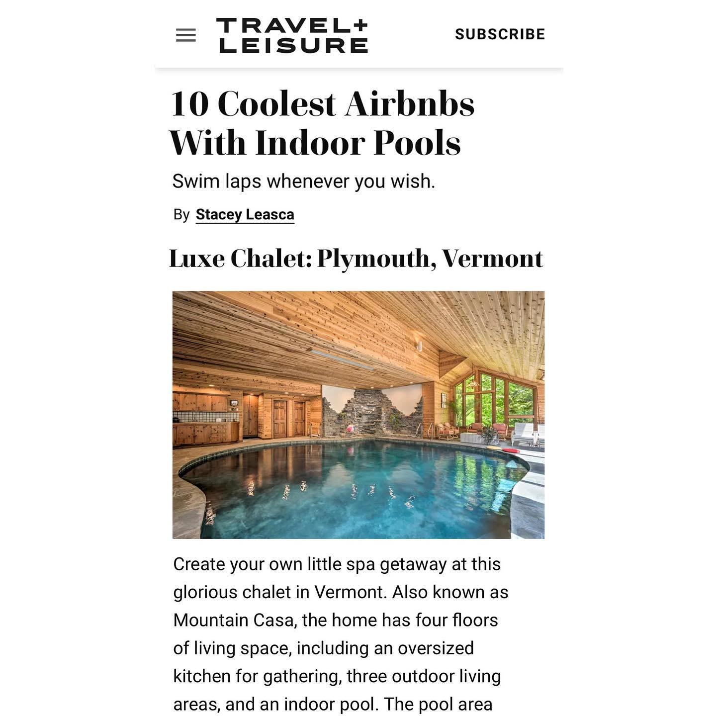 Thank you for the feature @travelandleisure

#top10 #indoorpools #mountaincasa #vacationvibes #pools #poolsofinstagram #pooldesign #poolarchitecture #pooldesigns #pool #indoorpool #plymouthvermont #ludlowvt #killingtonvermont #vermont #skihouse #skii