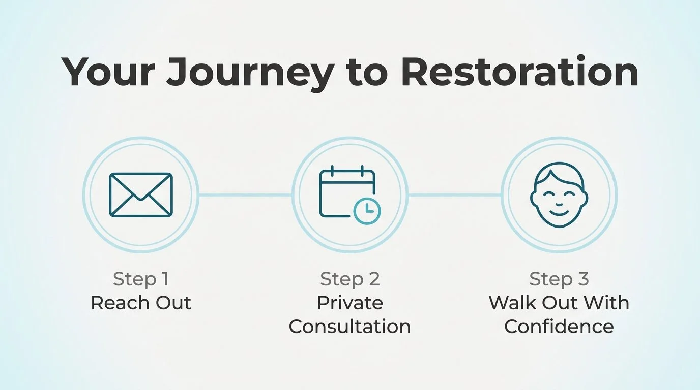 The 3 step process for booking a private hair replacement consultation in State College, PA