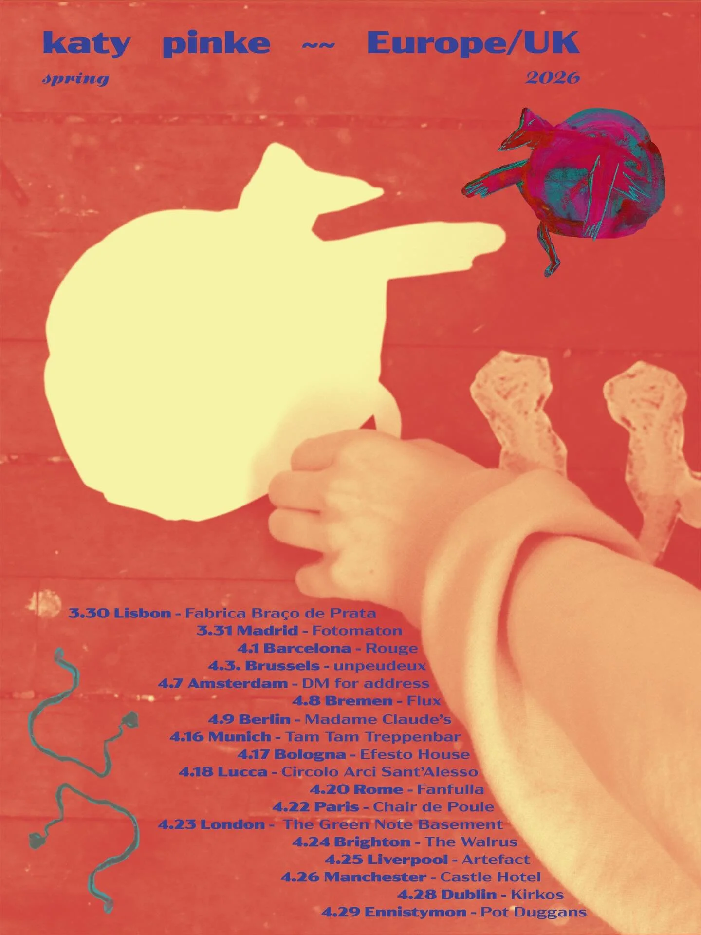 Hi from my day off in Brussels 🐈&zwj;⬛ here is official tour poster with all dates including Ireland 💕 and thank you for listening to &ldquo;Wonder&rdquo;&mdash; all of the little lyric videos I made are up in my reels if anyone wants to do a deepe
