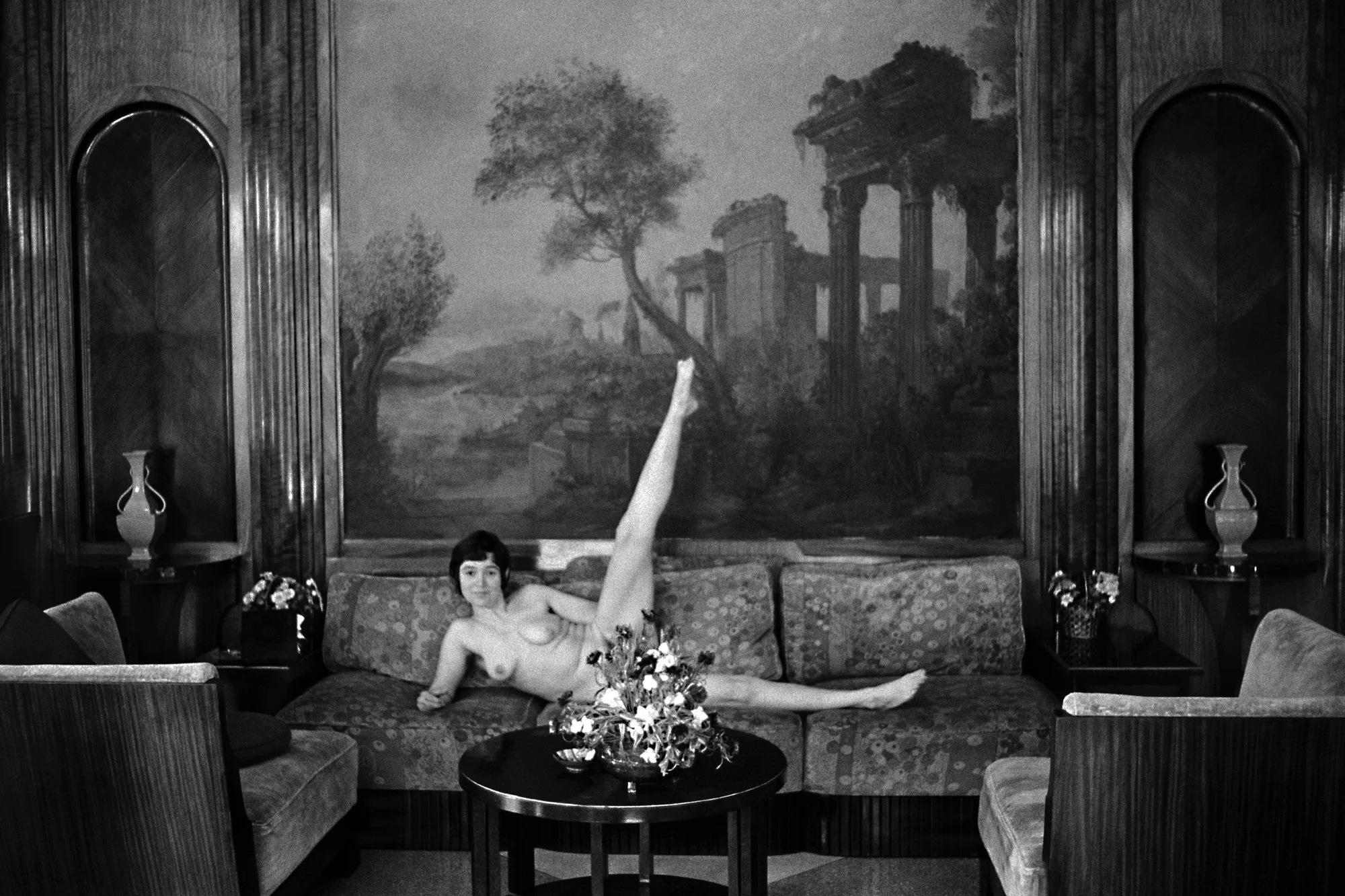 Mary Farmer with bouquet, 1978, White Plains, NY