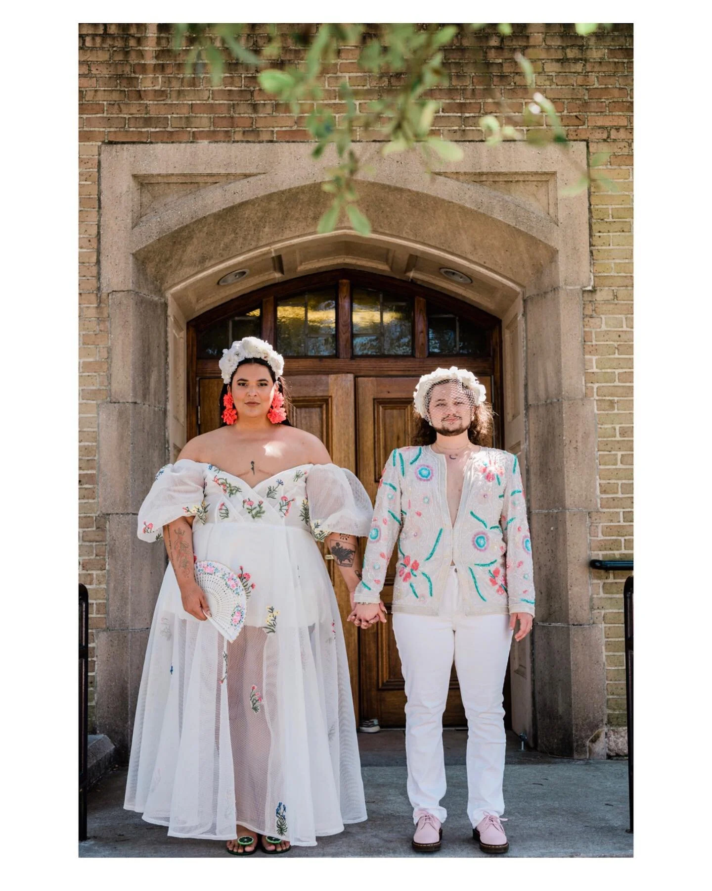Gabe &amp; Tuck had one of the most beautifully intentional ceremonies I&rsquo;ve ever had the pleasure of witnessing. 😭⁣
⁣
And I&rsquo;m still obsessed with their wedding day looks!⁣
⁣
✨Seeing people who have absolutely found their person melts my 