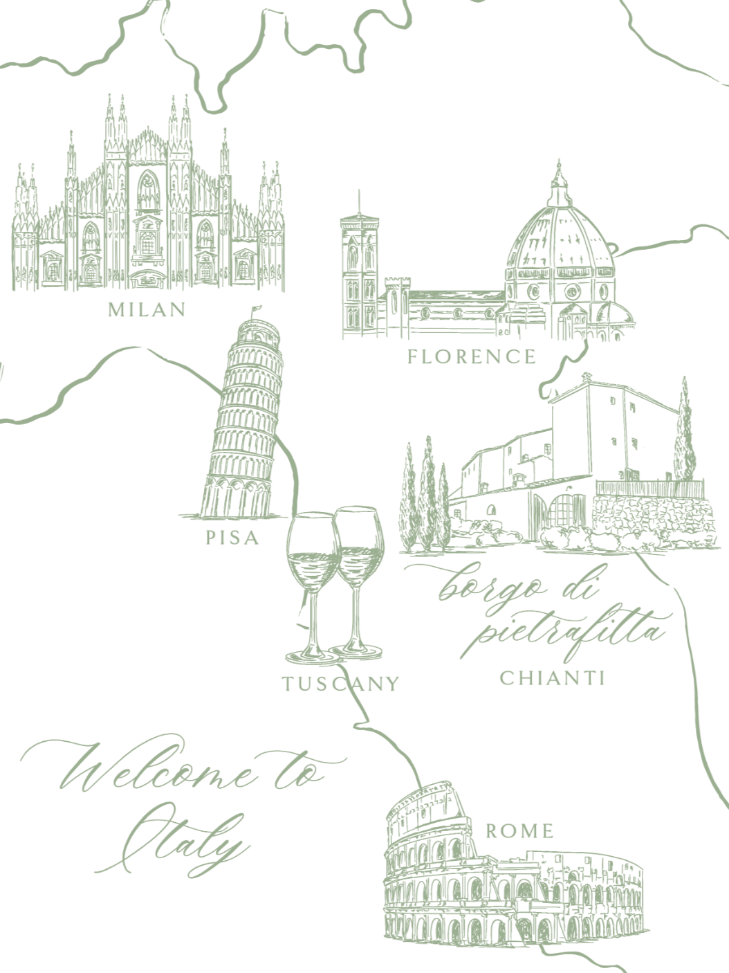 Wedding Map, Italy