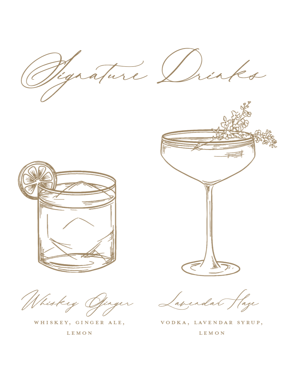 Cocktail Menu Sign