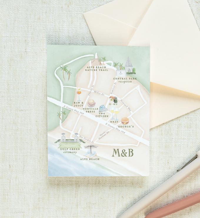 Watercolor Maps and Cards