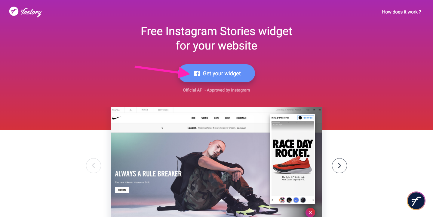 fastory connecter compte facebook