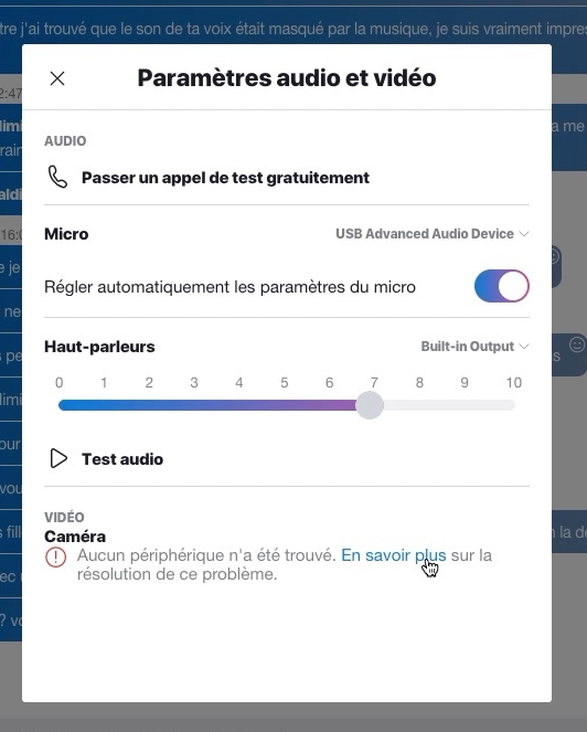appel video skype marche pas
