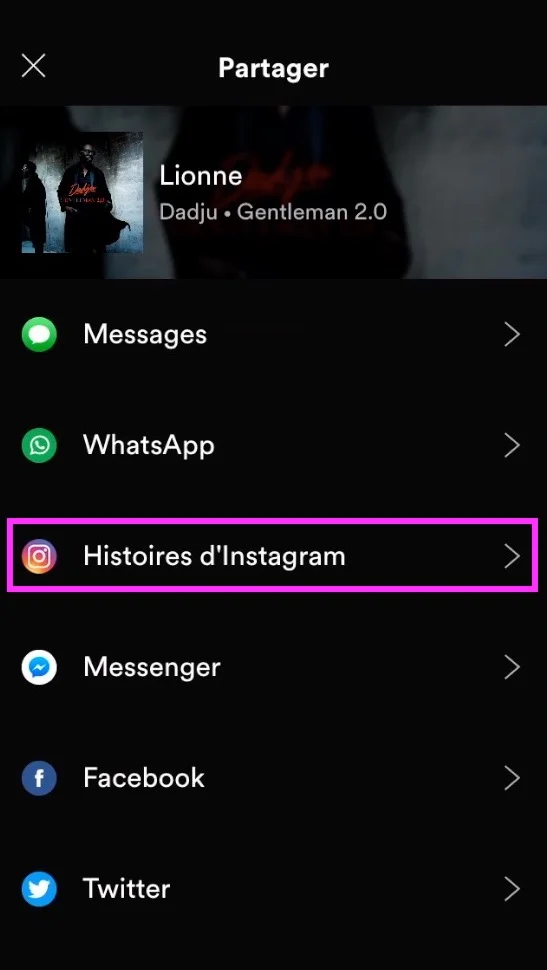 ajouter musique spotify sur instagram