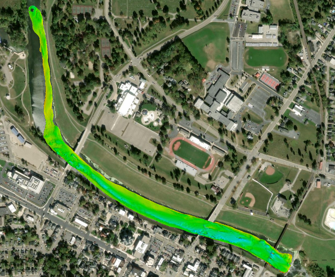 Troy Ohio: Full swath of bathymetry