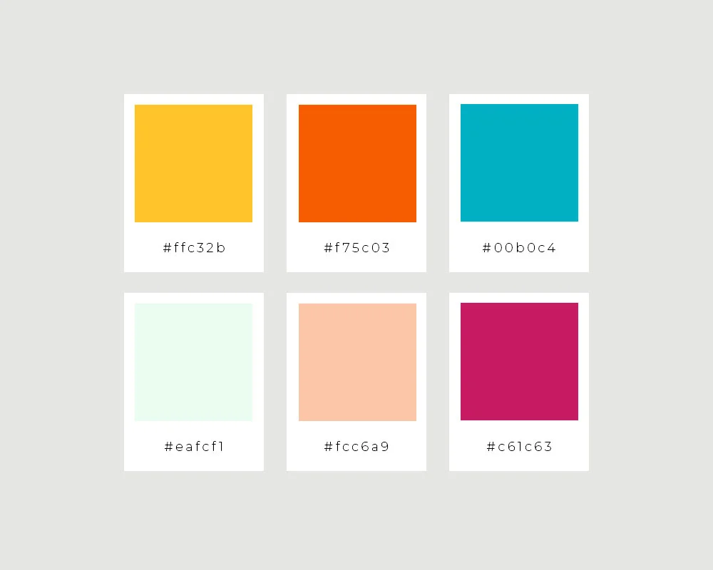 Above: Amy Rose Events’ color palette