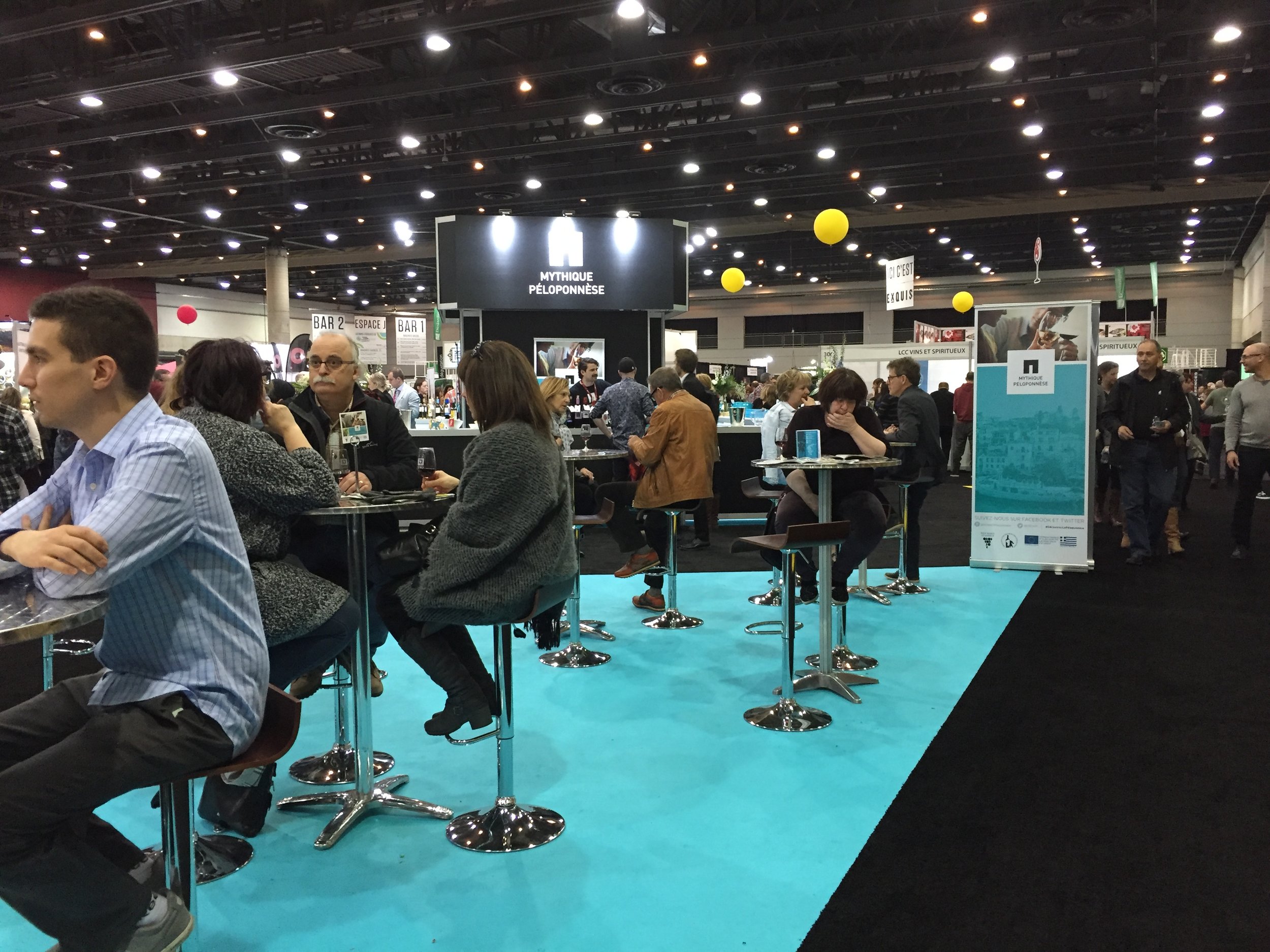 QUÉBEC CITY, CANADA – Association of the Wine Producers of Peloponnese actively participated in the 5th annual Salon international des vins et spiritueux de Québec held at the Centre des congrès from April 28 to 30, 2017. The 12,000 attendees consisted of media professionals, industry guests and wine & food enthusiasts. Show visitors had the opportunity to sample over 14 Peloponnese wines available in the SAQ. In addition to the Mythical Peloponnese booth, visitors were also invited to attend the Discover the Wines of the Peloponnese seminars led by renowned Sommelier and Author Nadia Fournier. Seminars were held on each day of the show and featured 4 Peloponnesian wines to showcase the much-loved indigenous varietals of the Peloponnese. As enthusiastically expressed by Nadia Fournier, "So nice to introduce people from Quebéc city to the wines of Peloponnese. Judging by the smiles and the general enthusiasm, it was a great success" .