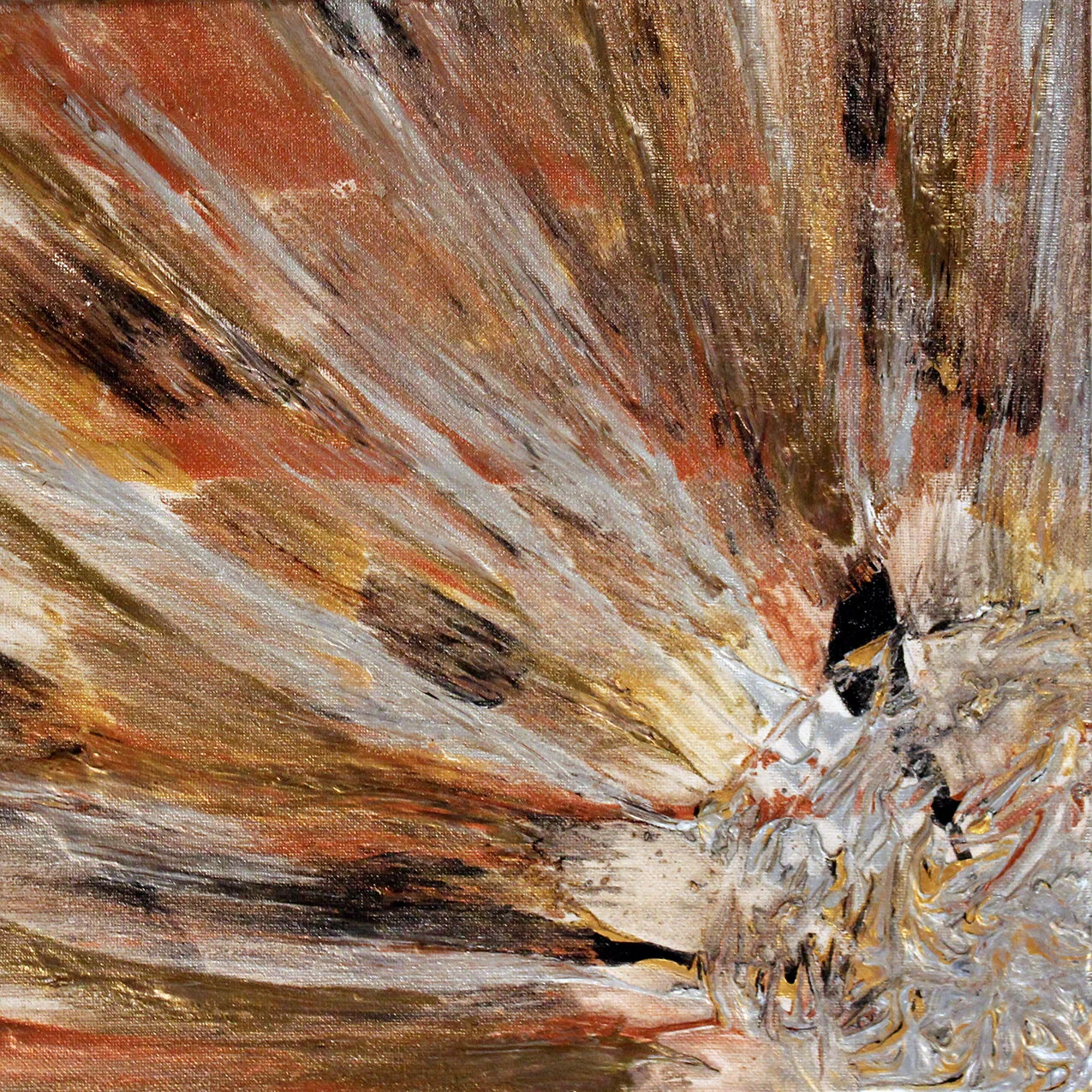 Catch the Gleam - Acrylic paint and iridescent medium