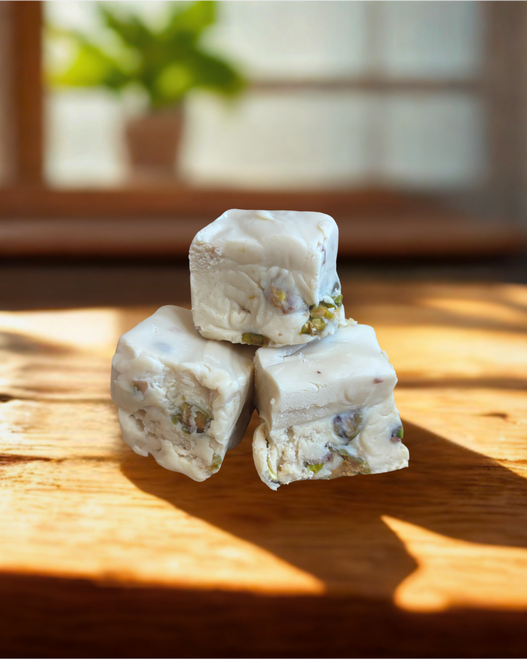 Pistachio White Chocolate Fudge