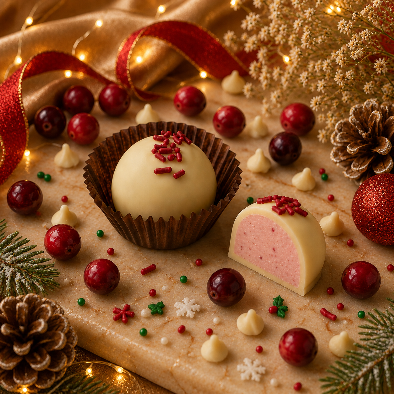Cranberry Truffles Royale
