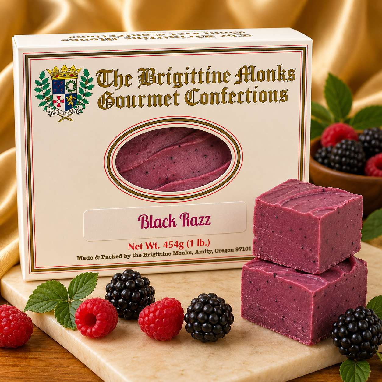 1 Pound Box Black Razz Fudge