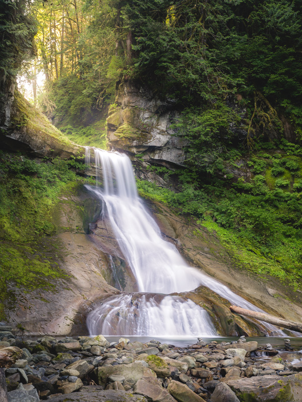 Canon 6D, Canon 17-40mm, tripod, 10-stop ND filter, heavy editing in Lightroom and Photoshop. You simply can't get these shots without an ND filter and a tripod. Great example of proper planning though. I hiked the location, figured the time of day, and then came back at a better time with the appropriate gear to make the shot. Got the good picture, and enjoyed my hike! 