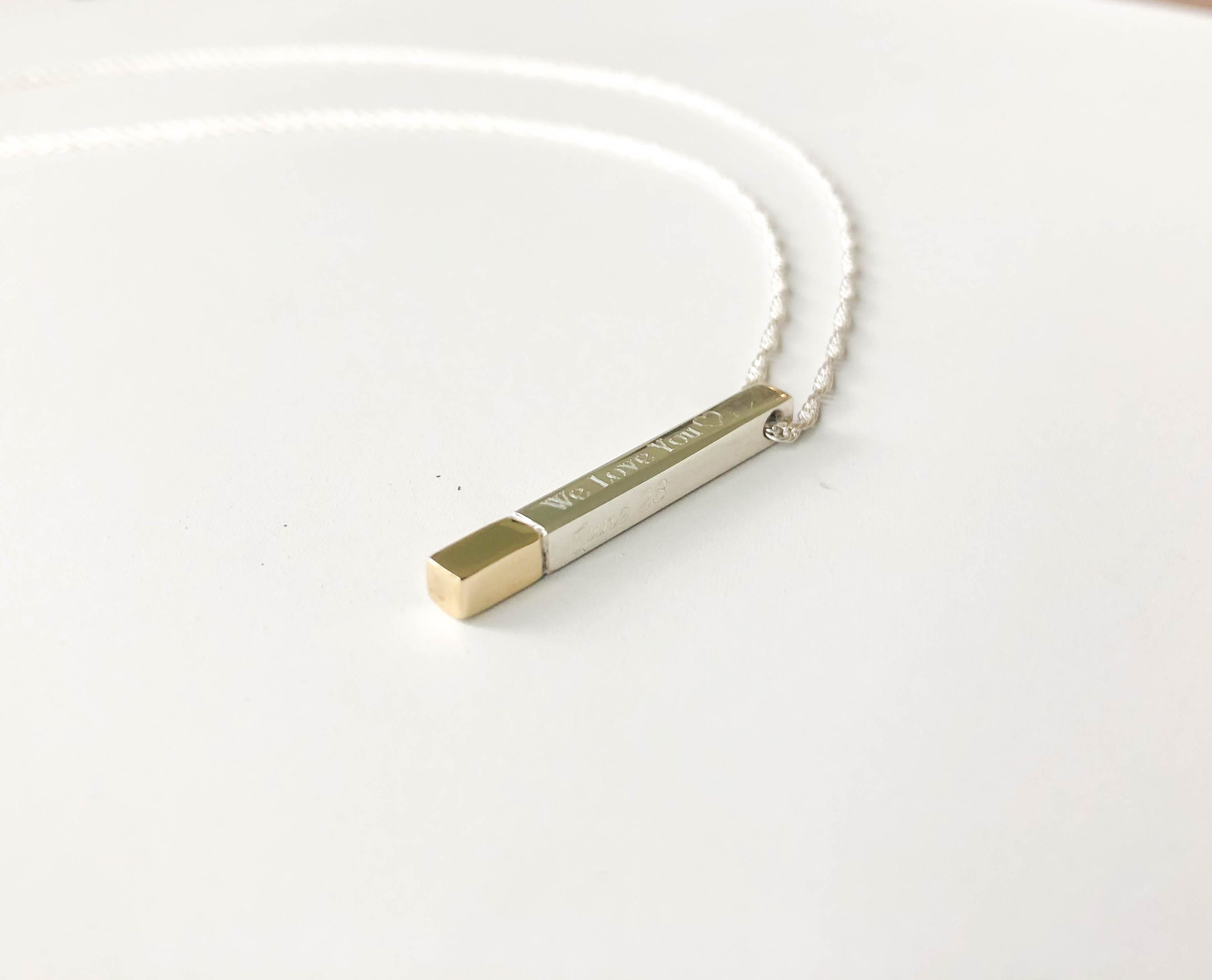 Engraveable Bar Necklace