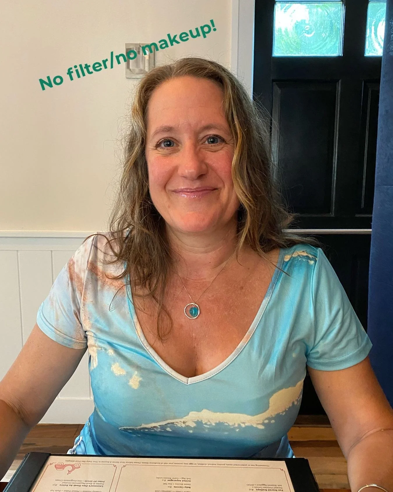 My hubs took this at our anniversary dinner the other night. I usually am not a fan of pics of myself, but I&rsquo;m happy with this one. No makeup (just mascara &amp; lip gloss), no filters, just unedited me! 

How, at 52? Ayurveda baby! When you ta