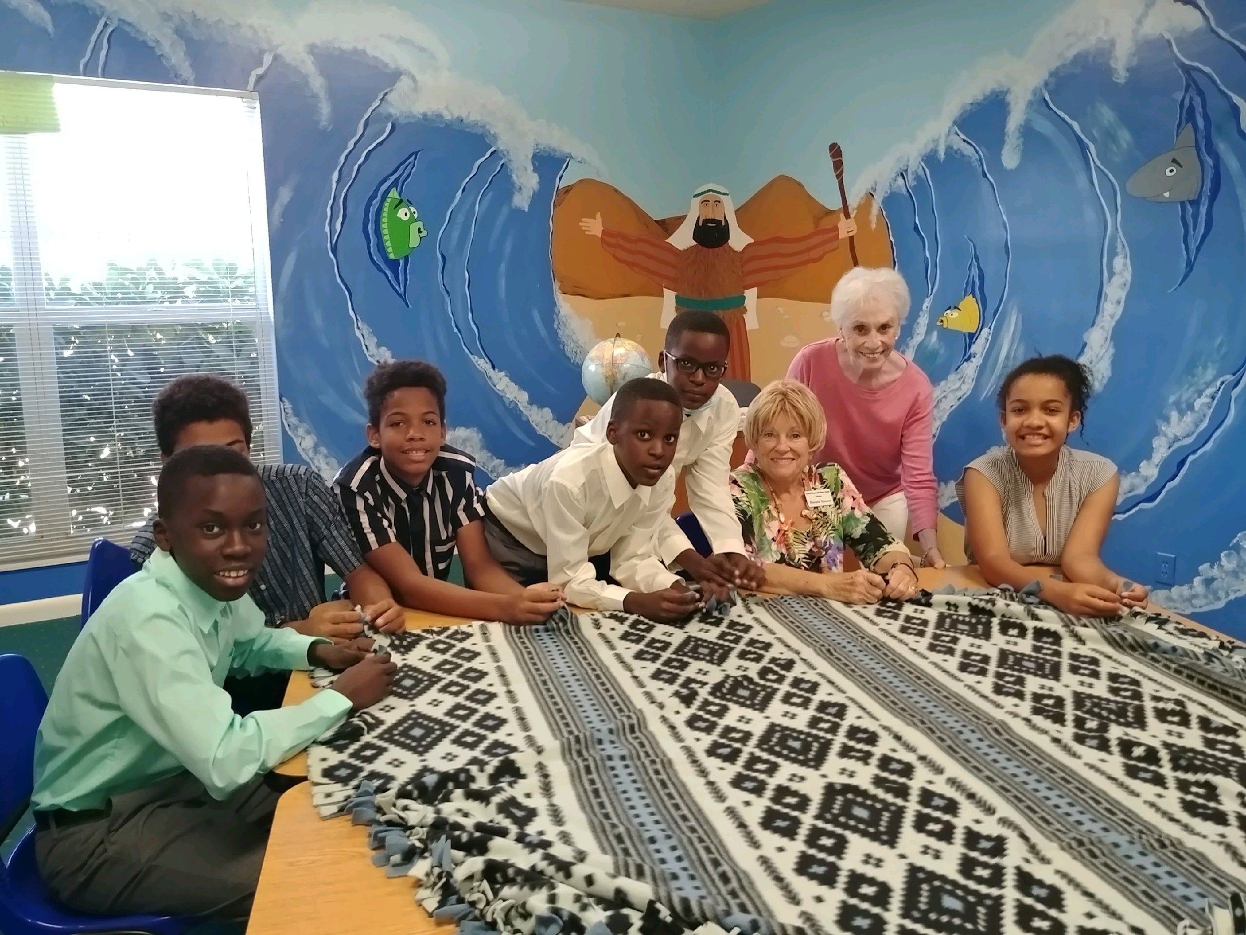 Childrens Church Blanket Making.JPG