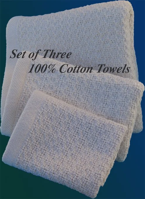 The Soap Lady — Set of three 100% Cotton Handwoven Towels The Soap Lady ...