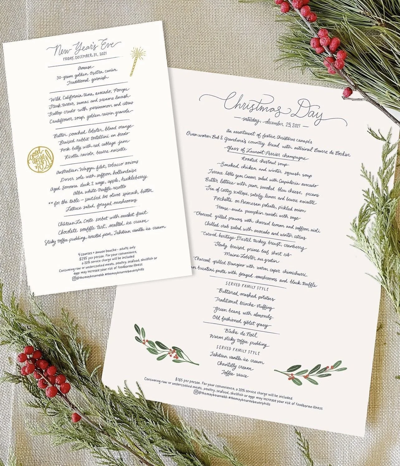  Hand Lettered Menus  2022 