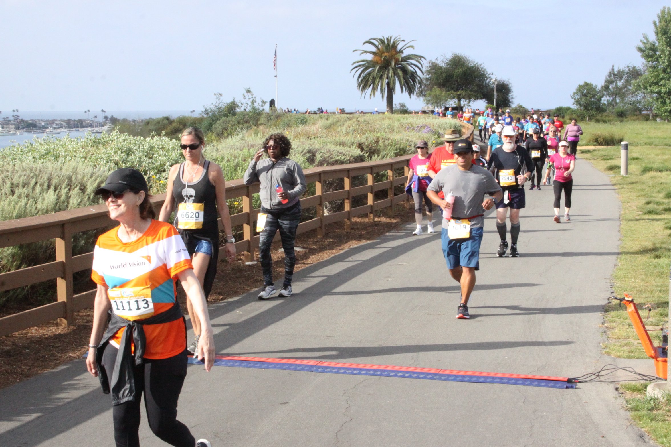 Rahbin Shyne (3rd from left) walking in the OC Half-Marathon