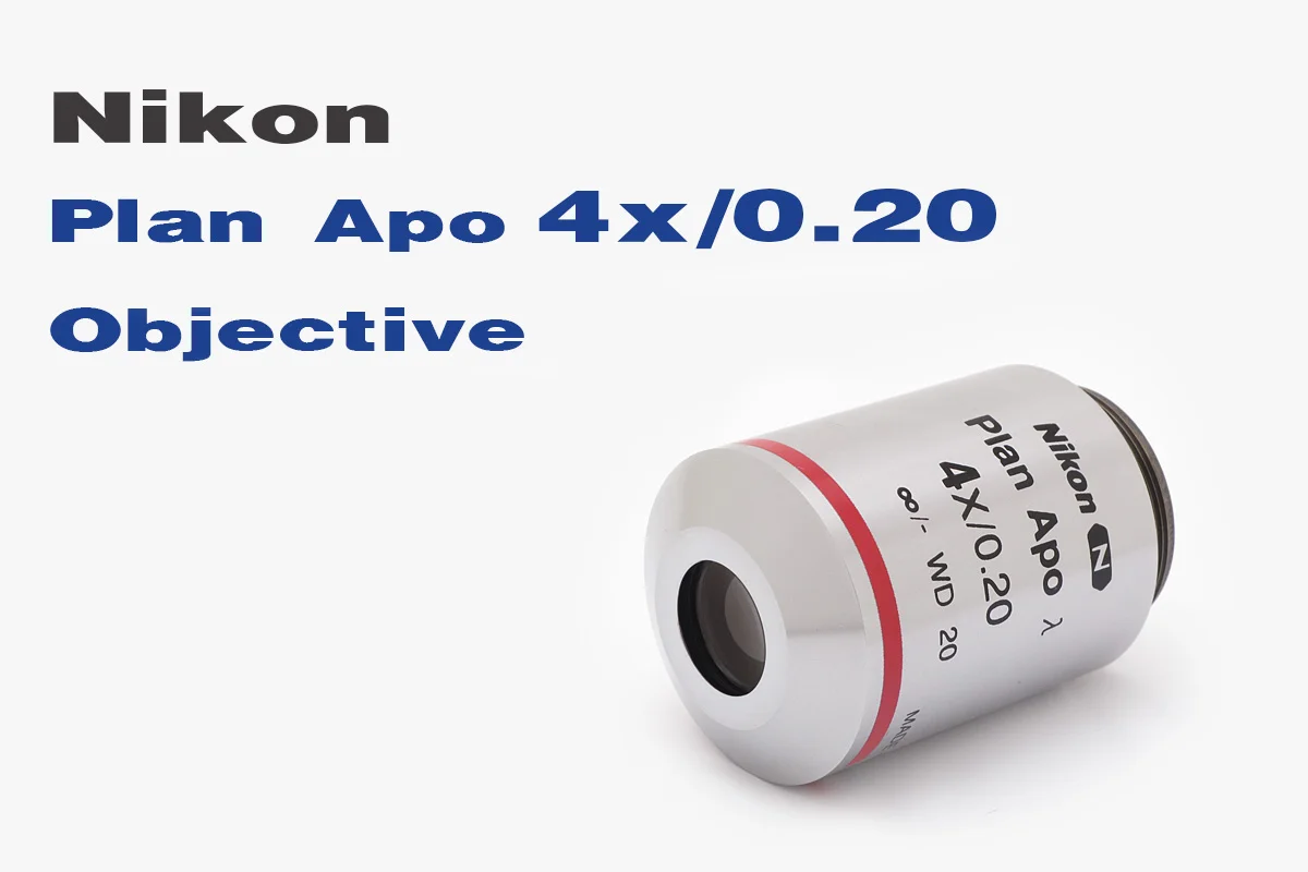 Nikon CFI Plan Apochromat 4X/0.20 ∞/- Nano Crystal Coating Microscope Objective
