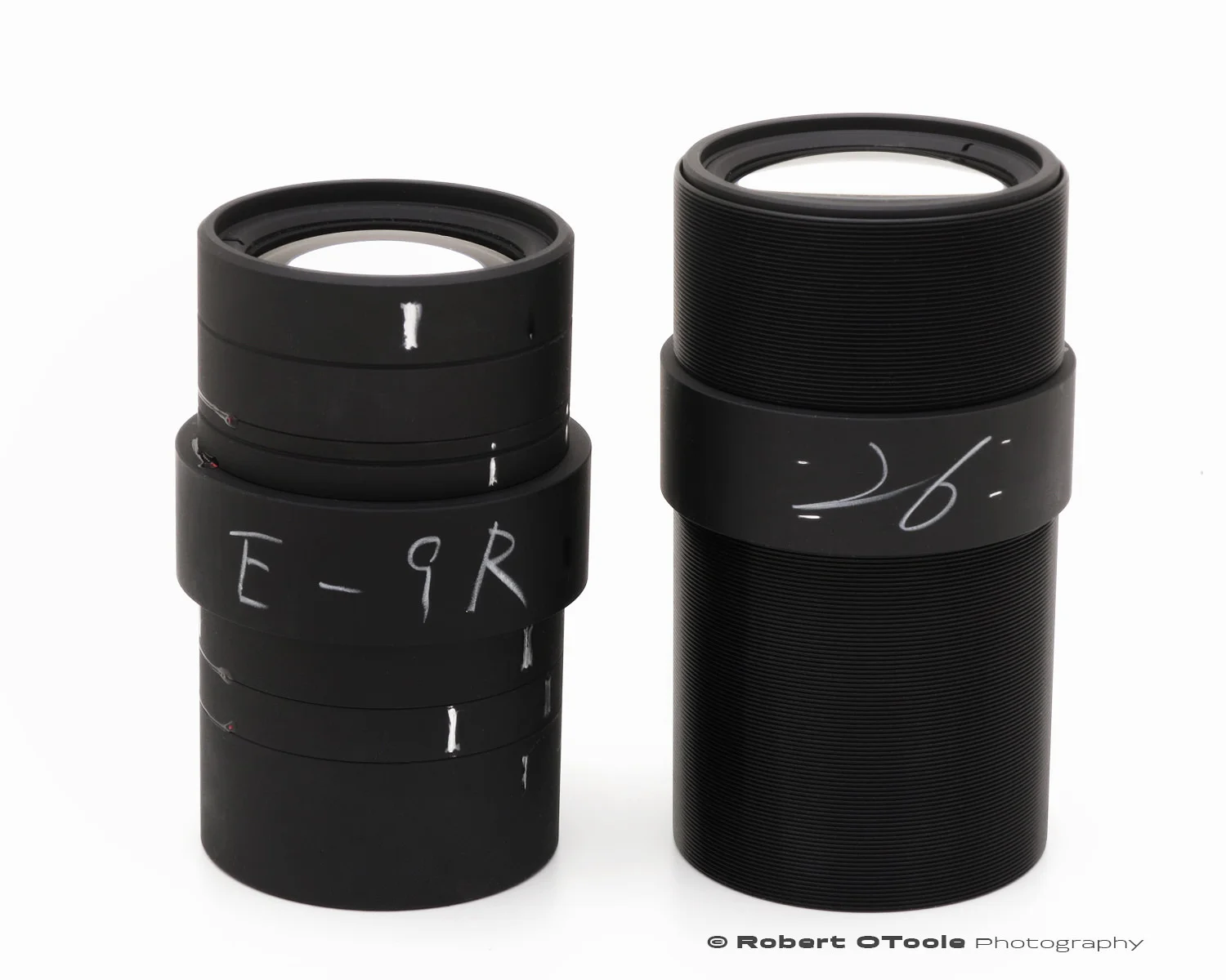 Scanner Nikkor lens with and without the Thorlabs SM2 52mm threaded sleeves.