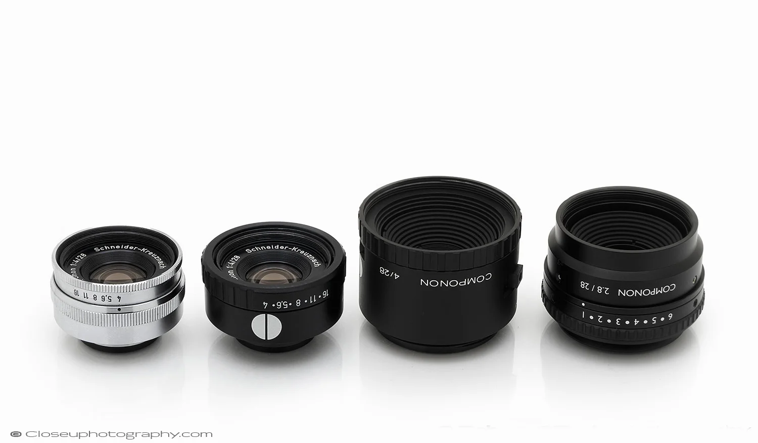 Schneider-Kreuznach-Componon-28mm-four-versions-Robert-OToole-Photography.jpg