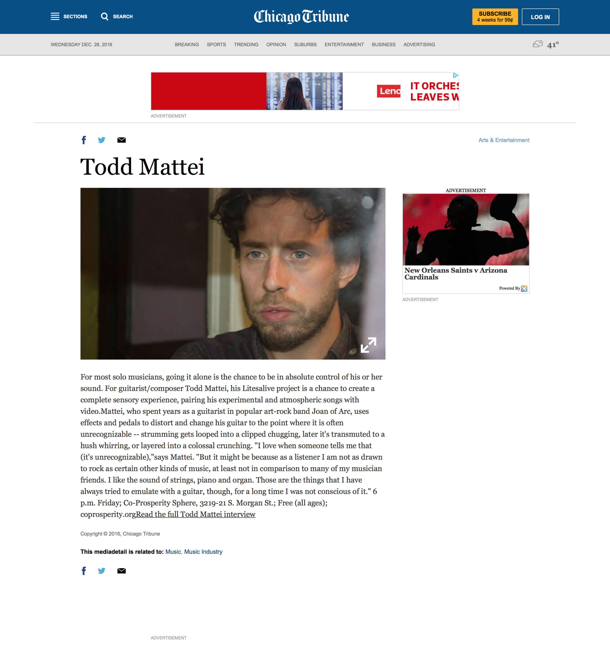 Chicago Tribune Profile