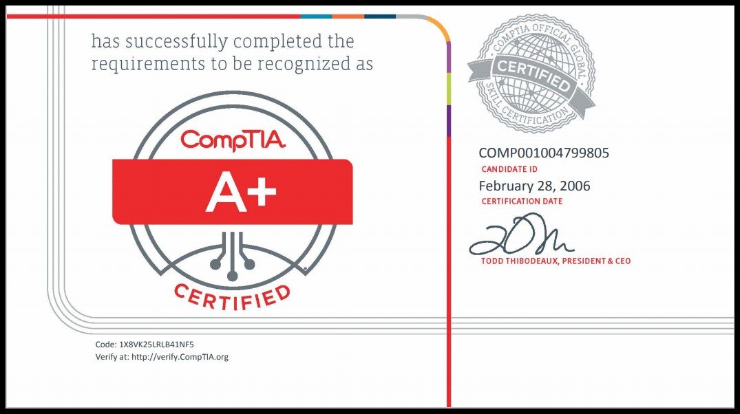 CompTIA A+ Certificate​.jpg