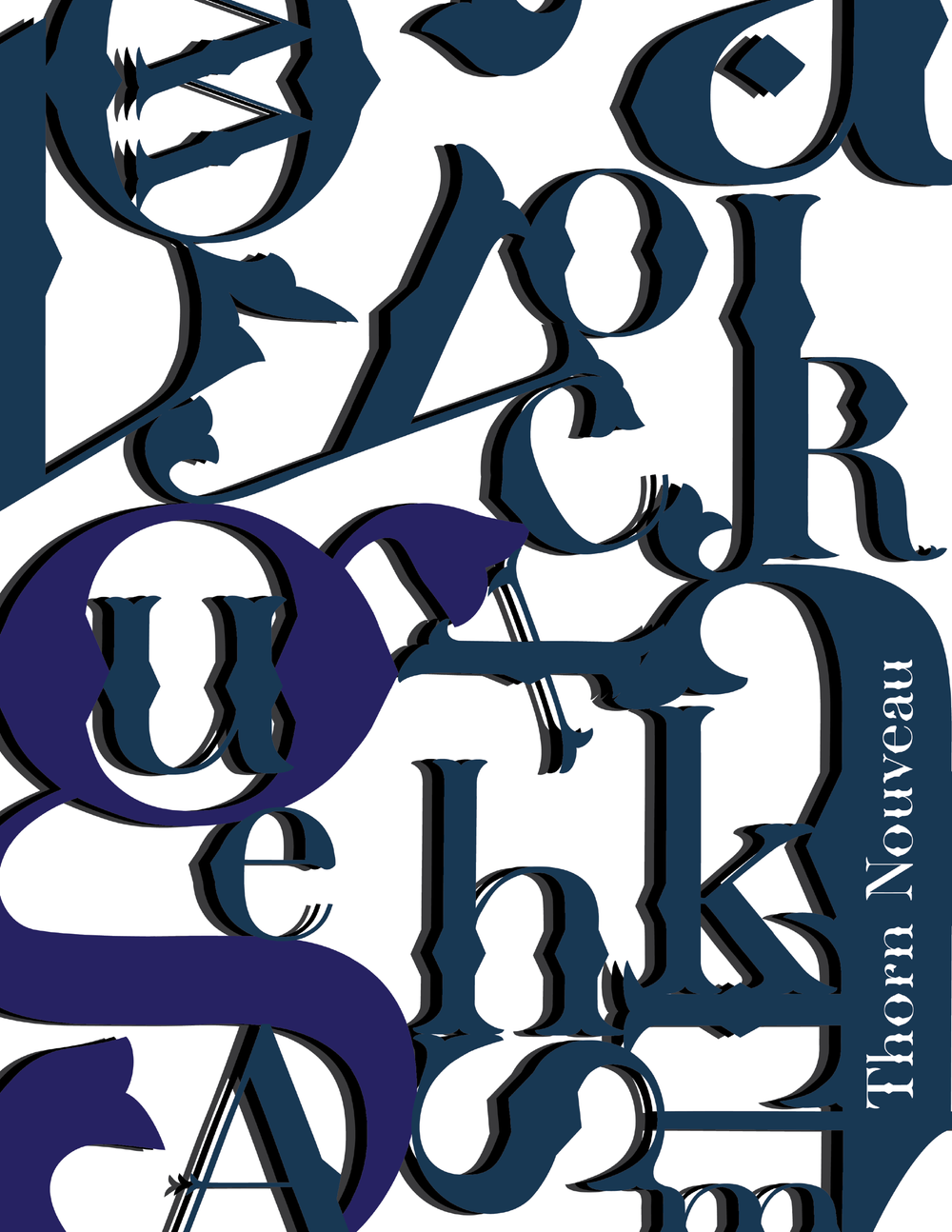 Experimental Typography: Thorn Nouveau — RCH, image size:1000x1294