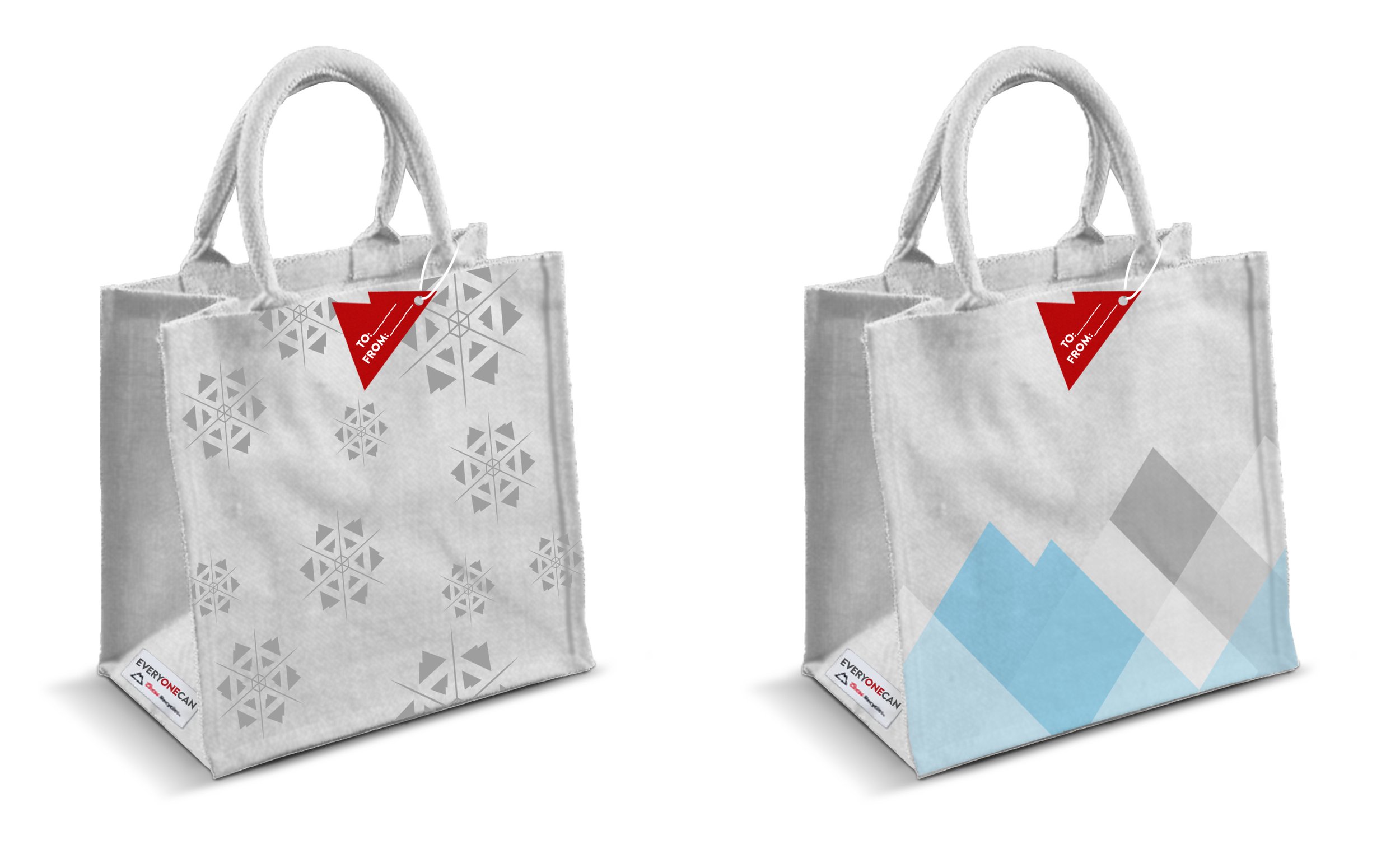  Screen printed canvas gift bags 