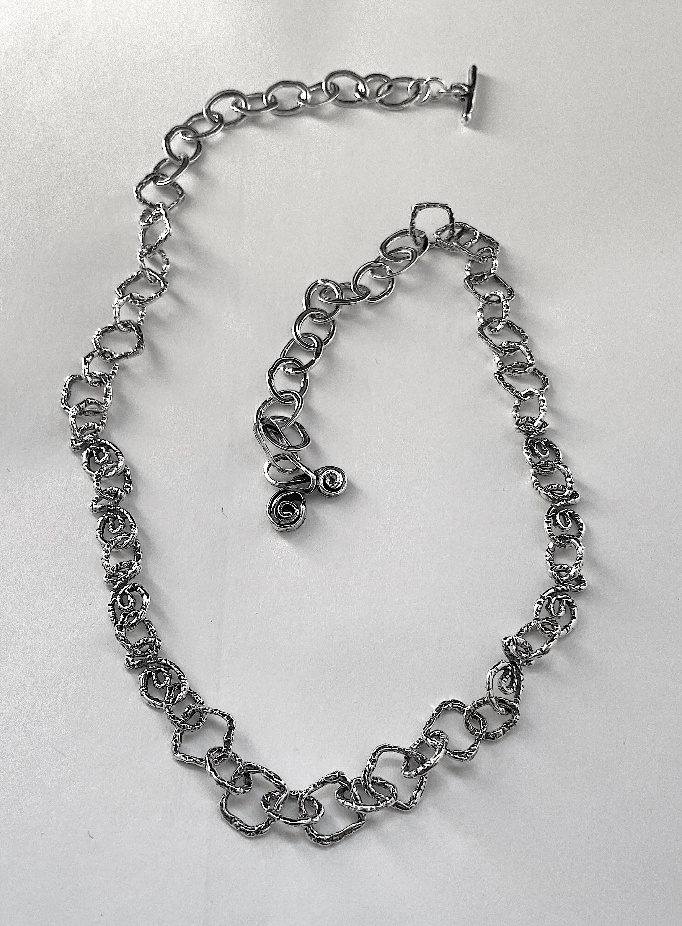 NEW! Patchwork-Sterling siliver chain