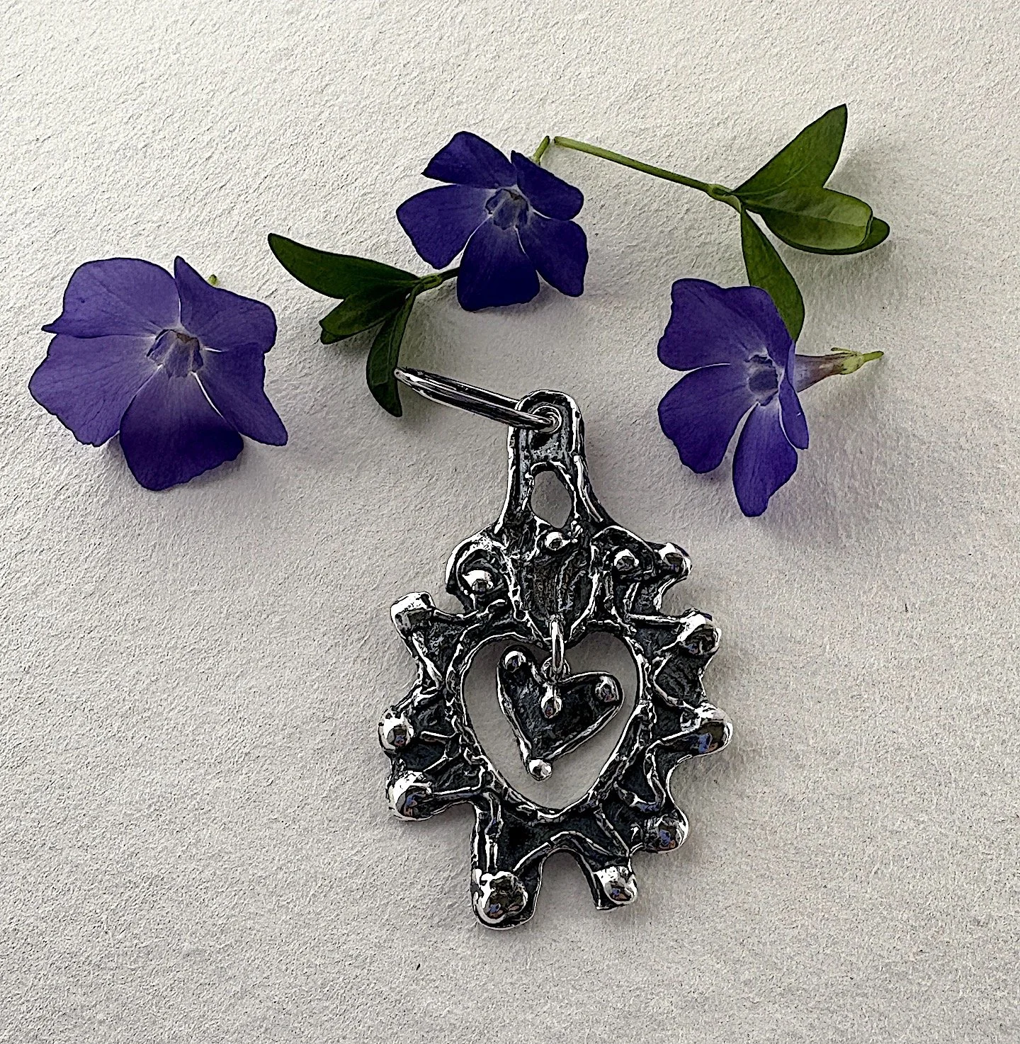 The Sheltered Heart ..sterling silver Pendant