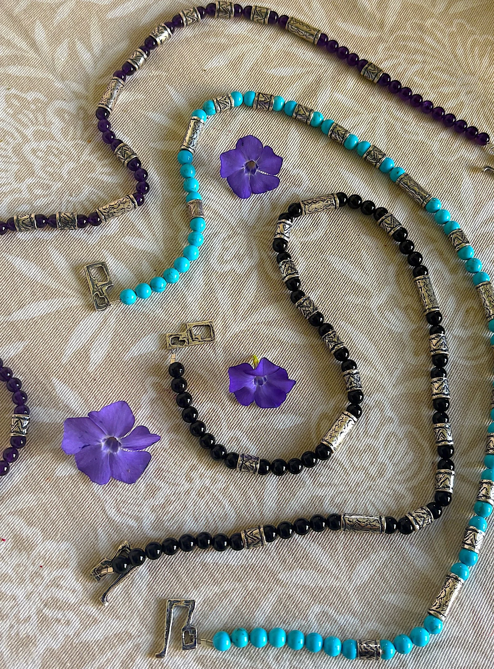 🌷 Emily... Sterling Silver and Semi-Precious Beads