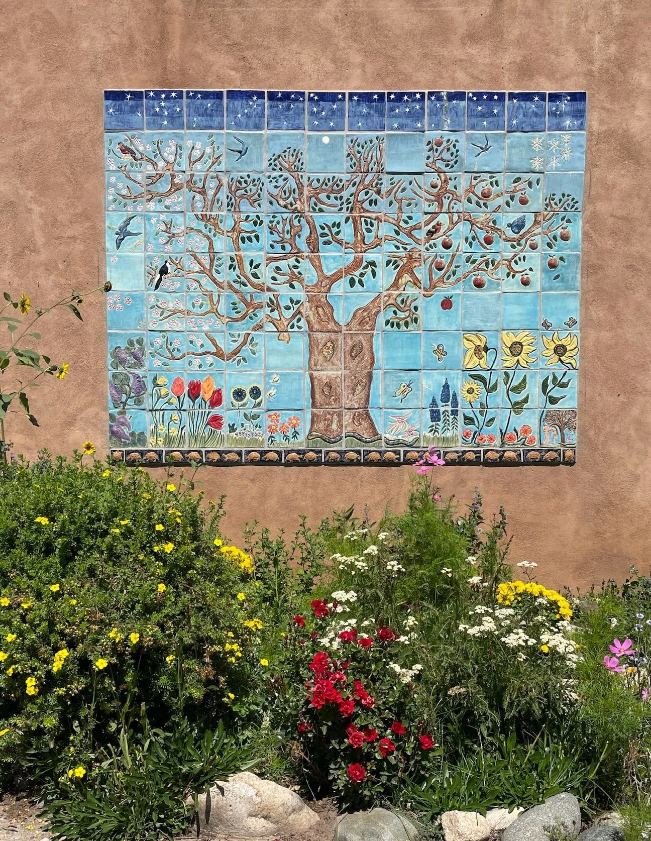 Installed in Arroyo Seco...An apple tree for three seasons