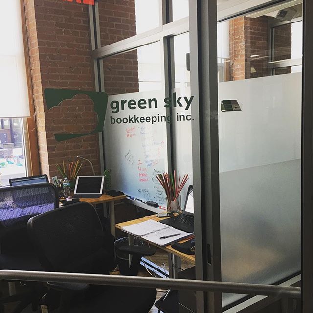 Name is on the door! #greenskybookkeeping #womanownedbusiness #accounting #bookkeeping