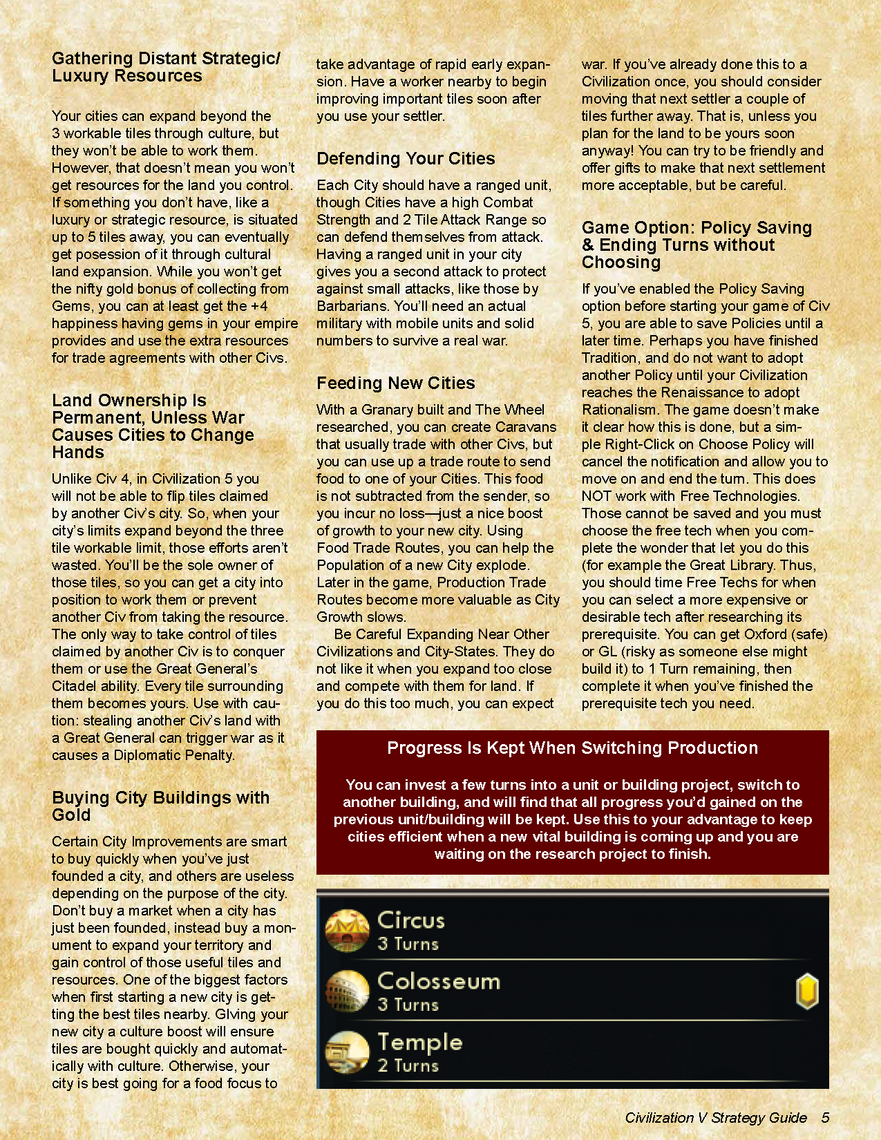 Civ 5 strategy guide (class exercise)