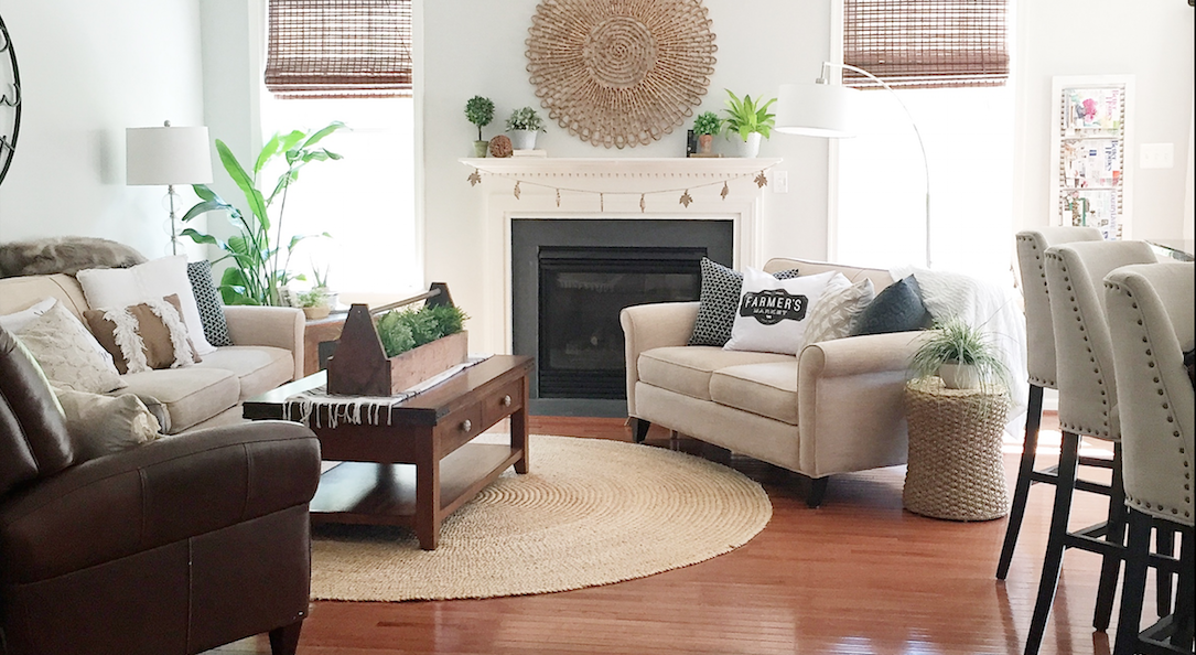 Rug: Potterybarn ; Wall decor: Homegoods ; Wall color: SW Colonade Gray