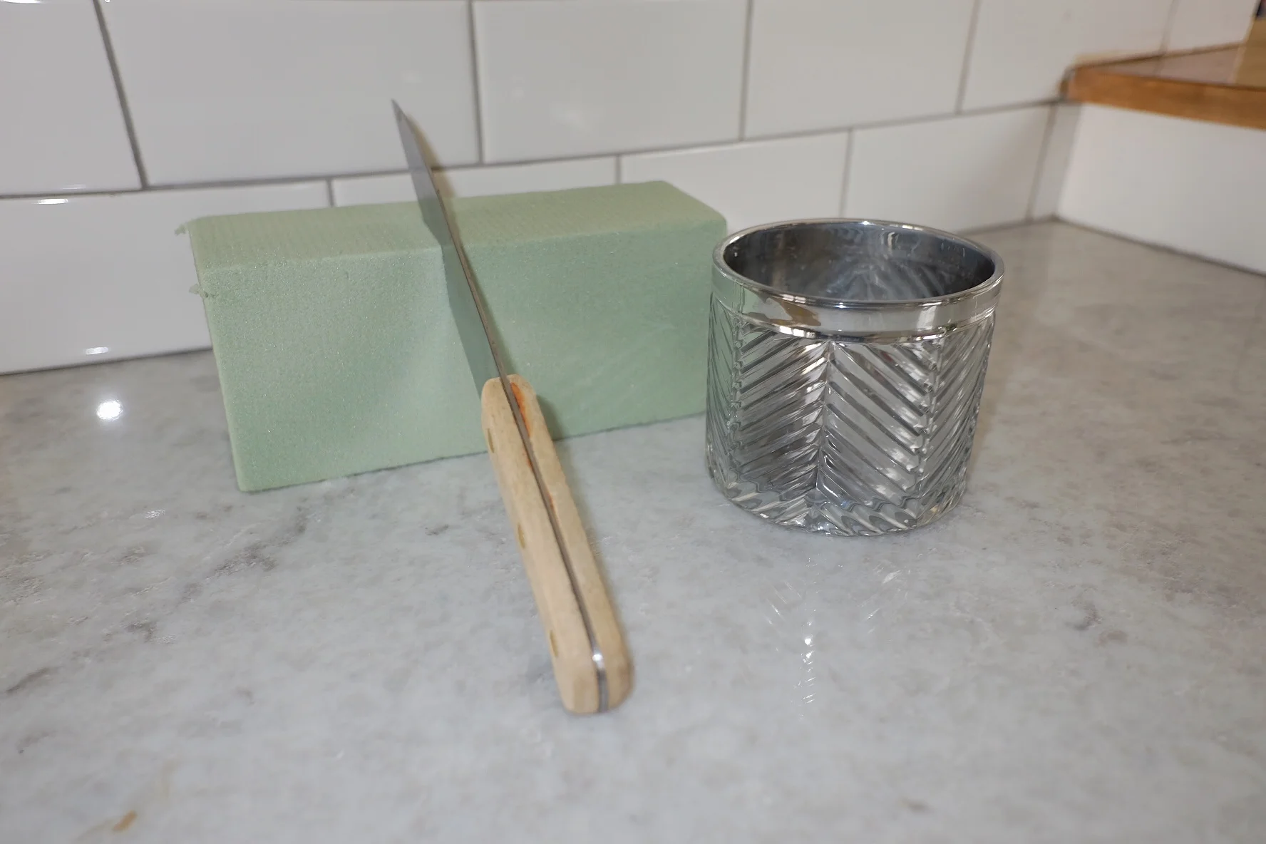 Cut foam to fit container.
