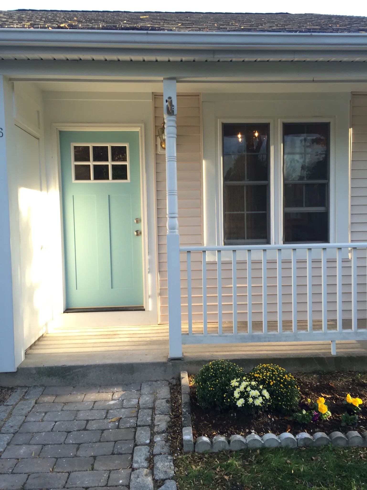 Painted front door to add cottage charm